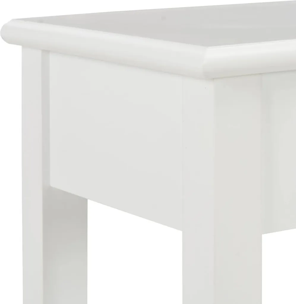 Console d'entrée blanche 110cm en bois table d'appoint gain de place - 5