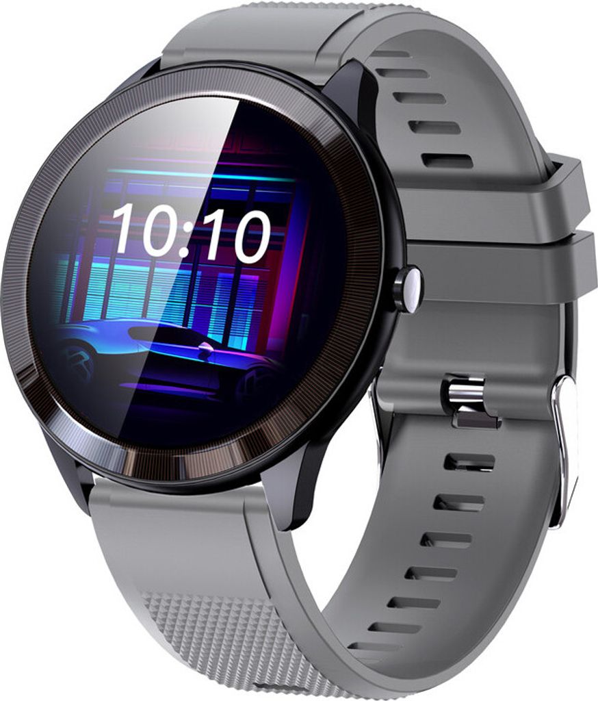 SmartWatch Fitness Tracker mit wasserdichtem Bluetooth Herzfrequenz Monitor Schlafqualität Tracker Grau