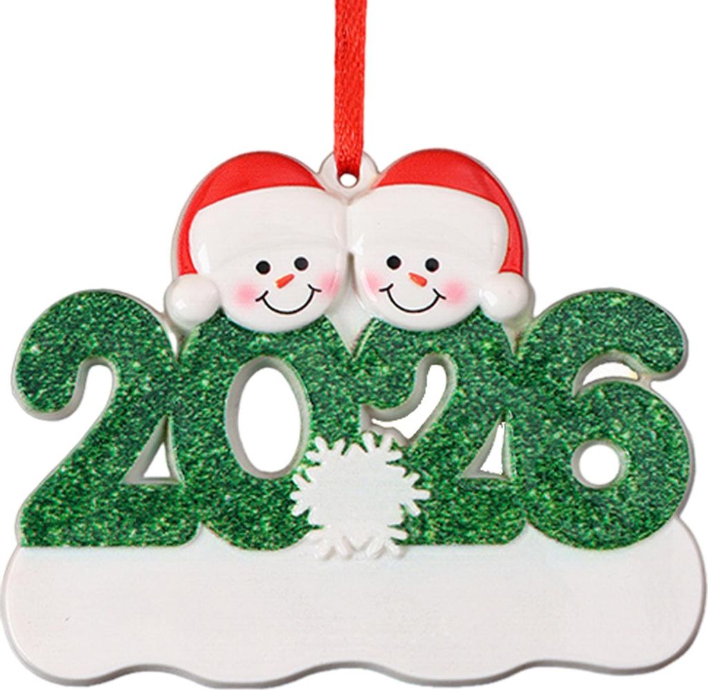 2026 Weihnachten Familie Ornament Santa Hut Schneemann DIY Familie Name Weihnachten Baum Hängende Dekoration Urlaub Geschenk
