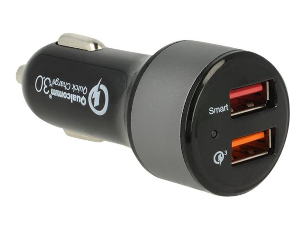 Navilock Adapter USB DC 12-24V KFZ > 2 x USB Typ A (Quickcharge 3.0 + Smartcharge) Navilock
