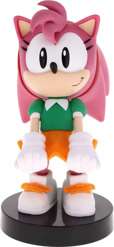 Figurine porte-câble 20cm Amy Rose en PVC robuste avec pince de charge