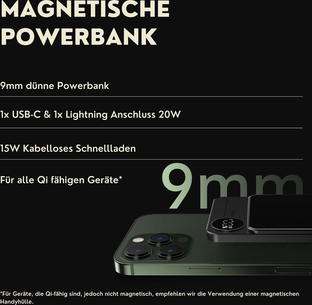 S&T Design Magnetische Powerbank Magsafe kompatibel 5000 Produktbild 6