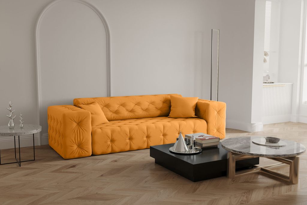 Kaiser Möbel Sofa XXL Wohnlandschaft Wohnzimmer CLOUD stilvol viele farben Senfbaum