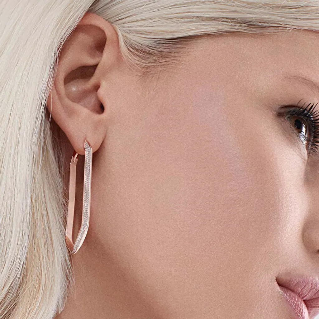 Puce d'oreille individuelle Eva RZEV25 sertie de zircons pour femme