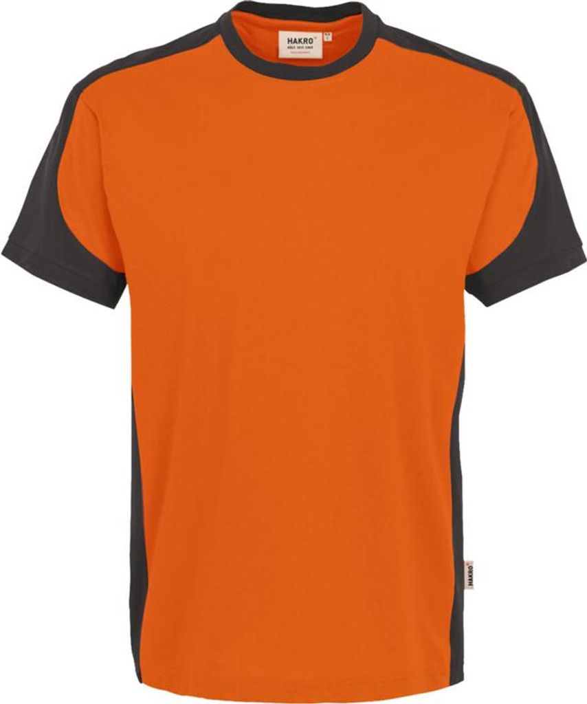 Hakro T-Shirt-Contrast Performance - Orange/Anthrazit - Größe Xs