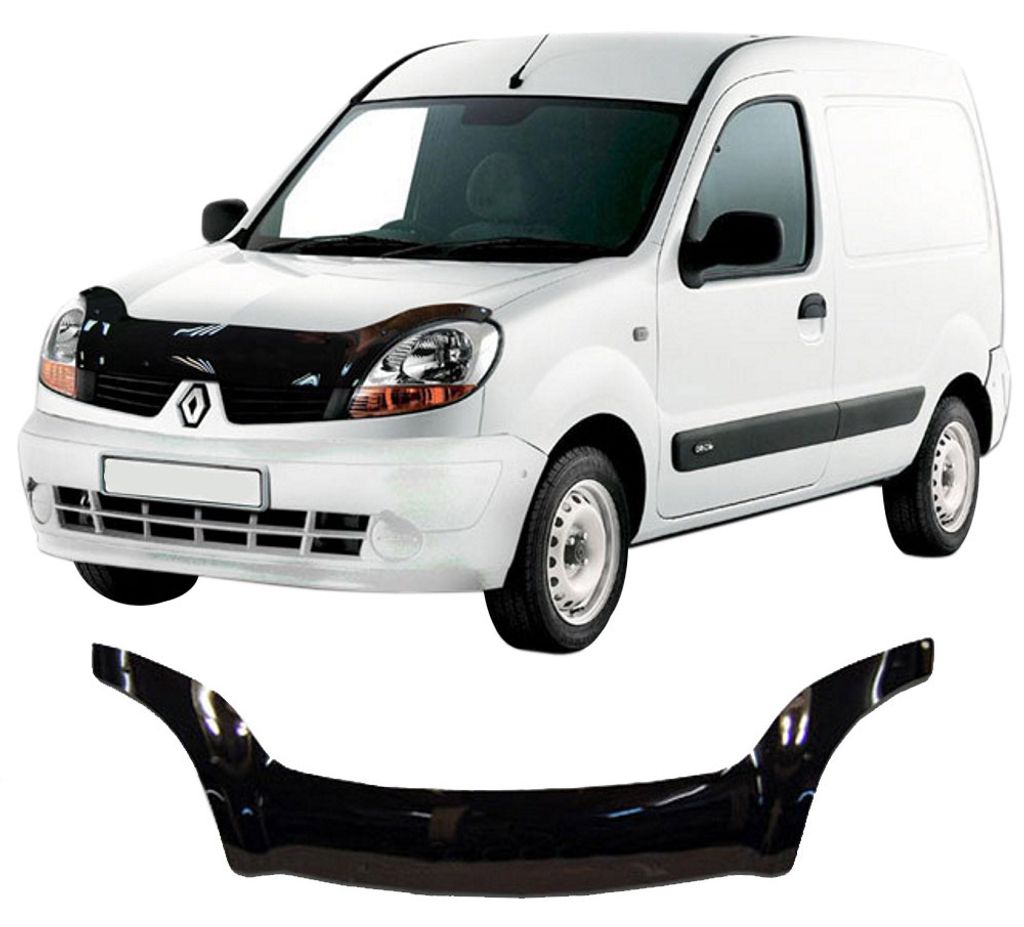 SCOUTT | Motorhaube Windabweiser Insekten Steinschlagschutz Für Renault Kangoo 2003-2007, Aerodynamisch, Einfache Montage, Getönt, Spezielle Halt...