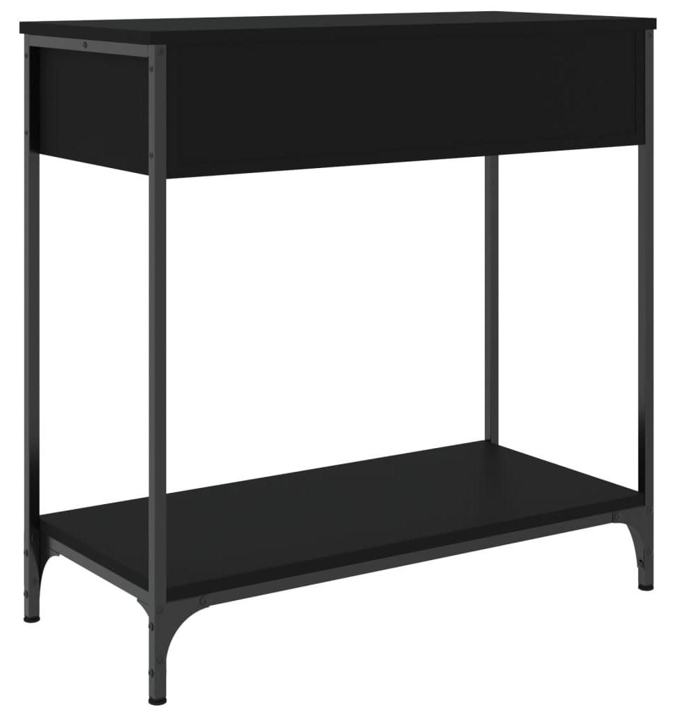 vidaXL Stolik konsola czarny 75x34,5x75 cm materiał Zdjęcie produktu 