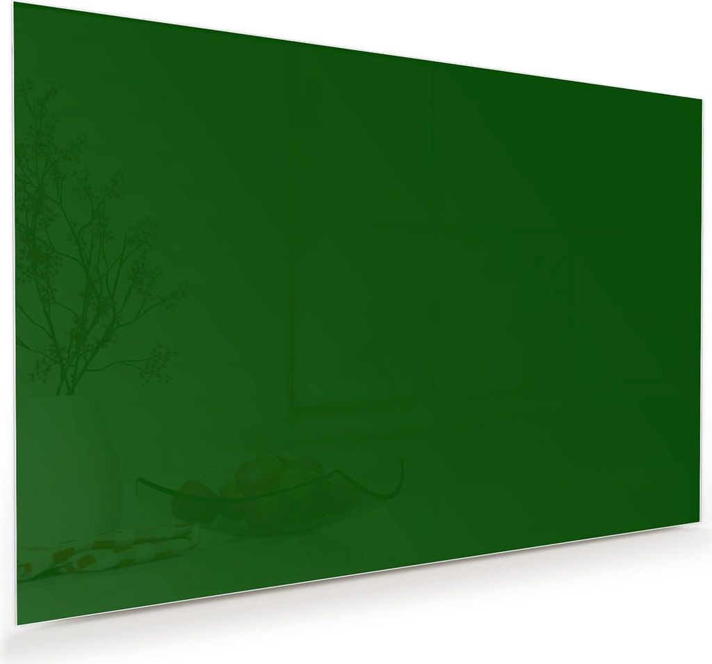 Glasbild 75x50cm in XXL für Wohnzimmer, Schlafzimmer Motiv Dunkelgrüner Hintergrund I