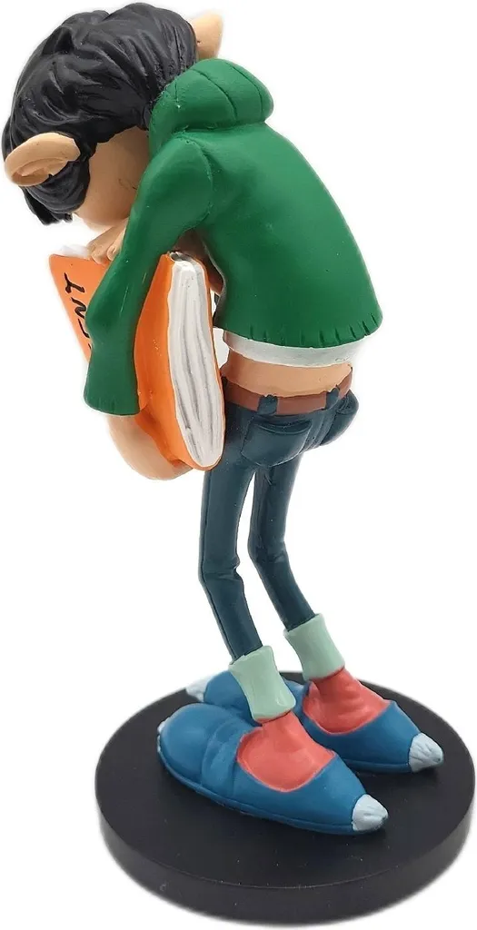 Figurine Gaston Lagaffe avec documents - Détails soignés peints à la main - 4