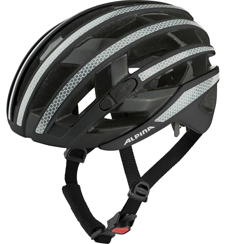 Casque de vélo urbain réfléchissant Ravel Noir brillant taille 51-55