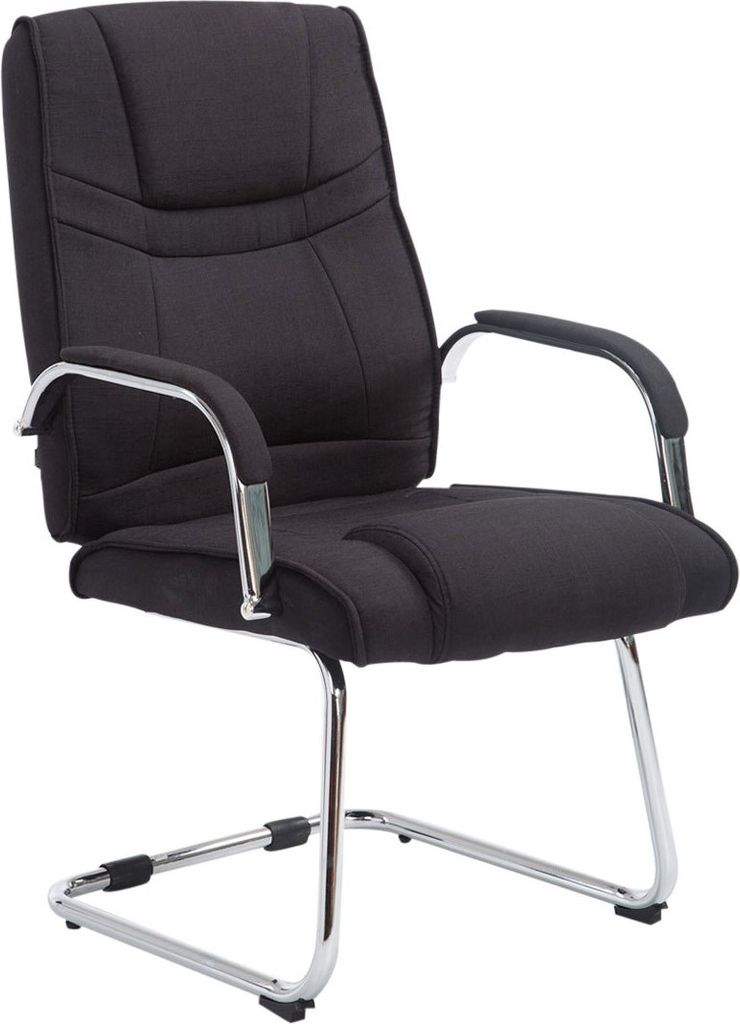 CLP Besucherstuhl Attila Stoff mit Metallgestell Farbe:schwarz