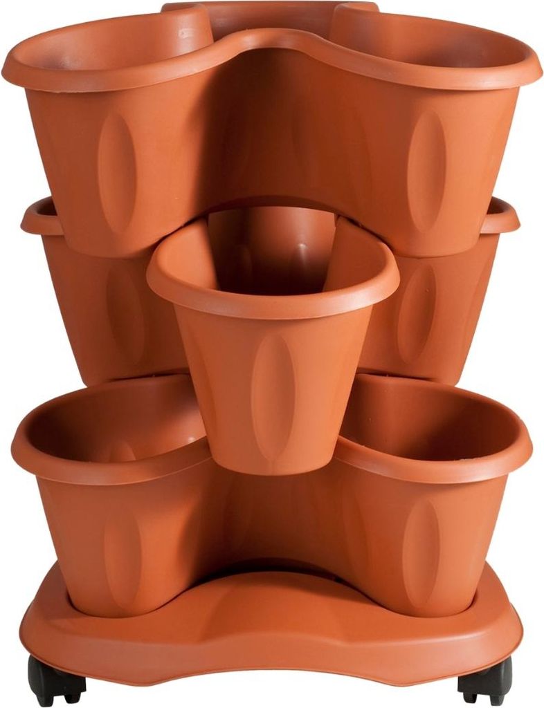 BAMA Pot de fleurs modulaire TRIFOGLIO, terre cuite Image du produit 