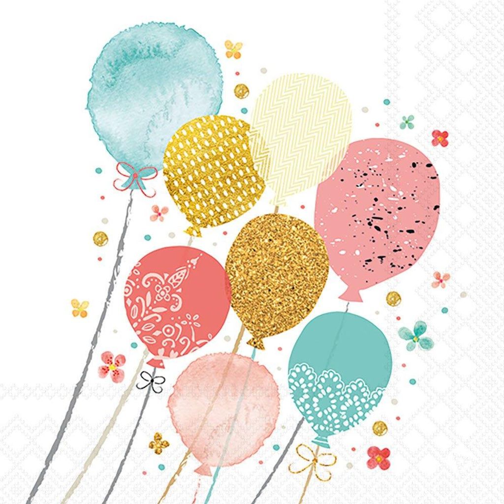 Servietten 33x33 cm - Balloon party