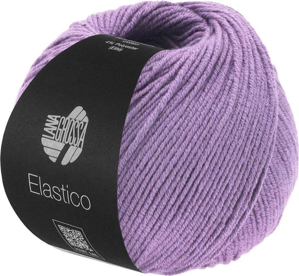 Lana Grossa ELASTICO 50 g Baumwoll-Klassiker mit leichtem Stretch-Anteil 160 m Farbe 164 - Fliederlila