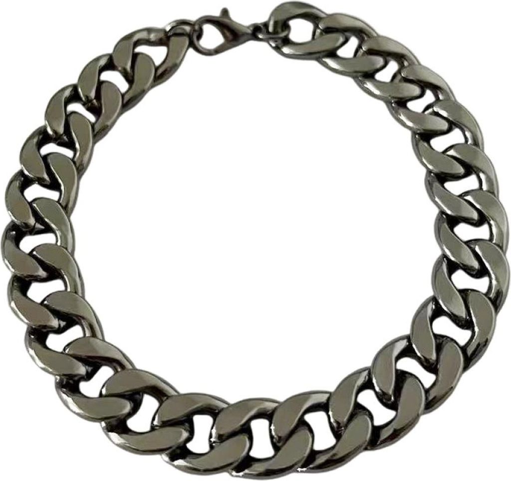 Uni-Armband aus Titanstahl, ausgehöhlte Kette, einfarbig, robuste Konstruktion, Glanz, Punk, Hip Hop, poliert, Geburtstagsgeschenk, Schmuck