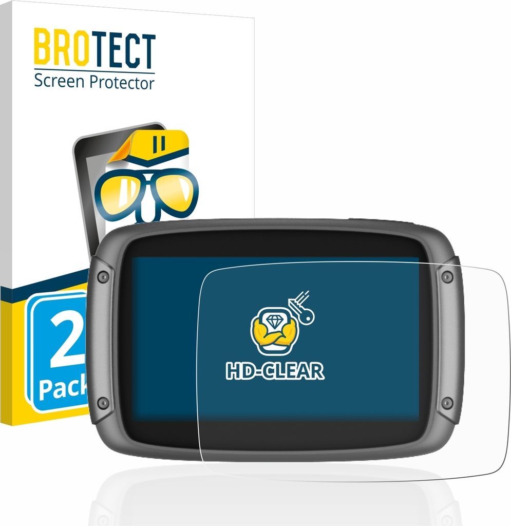 2x Für TomTom Rider 500 / 550 Schutzfolie BROTECT Displayschutz Display Schutz Folie Klar Transparent