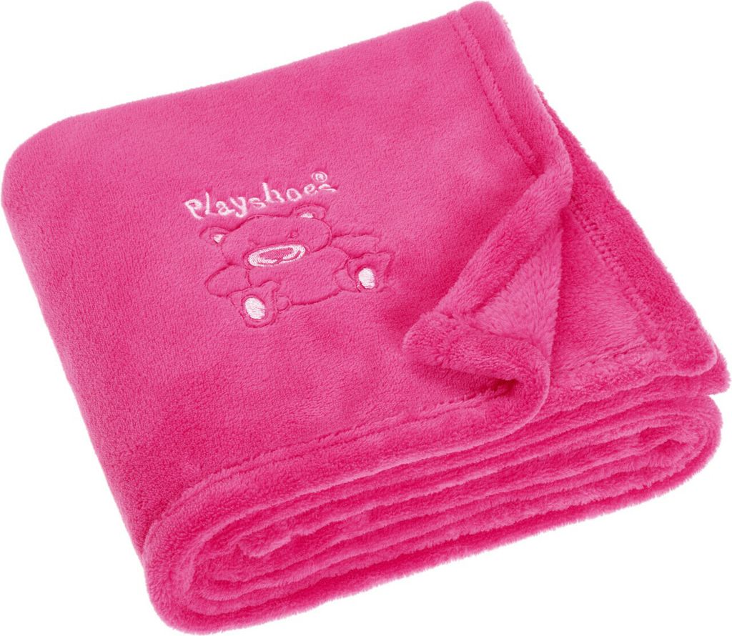 Playshoes - Fleecedecke für Kinder 75x100cm - Bär - Rosa, Onesize