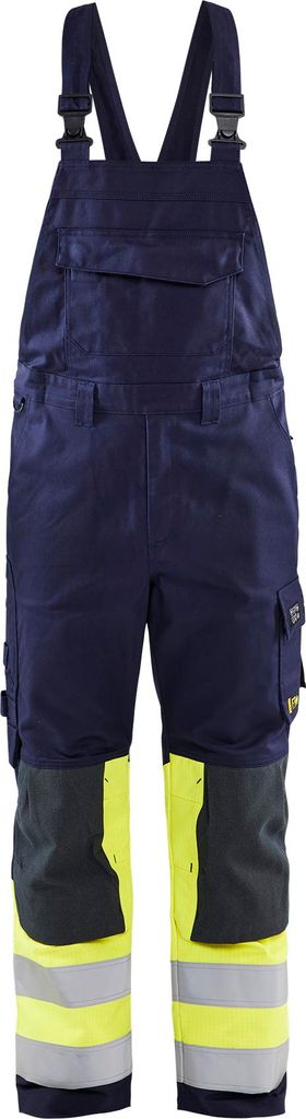 Blakläder Multinorm Latzhose Klasse 1 2607, Farbe:Marineblau/ High Vis Gelb, Größe:D120
