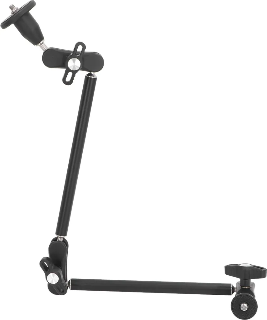 Bras articulé 2 sections 57 cm rotatif 360° en métal haute qualité