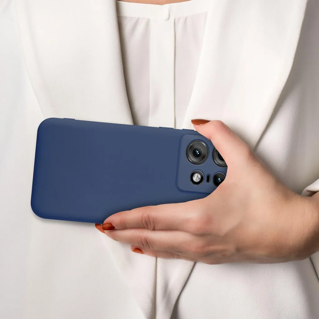 Custodia Cadorabo Candy Blu Scuro Per Motorola Moto C – Cover Sottile In Silicone TPU