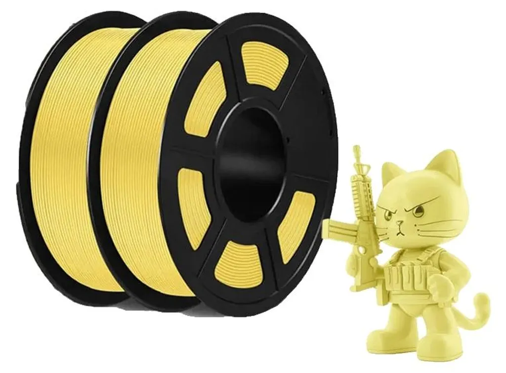 Filament PLA Plus Jaune Citron Enroulement Parfait pour Impression Fluide