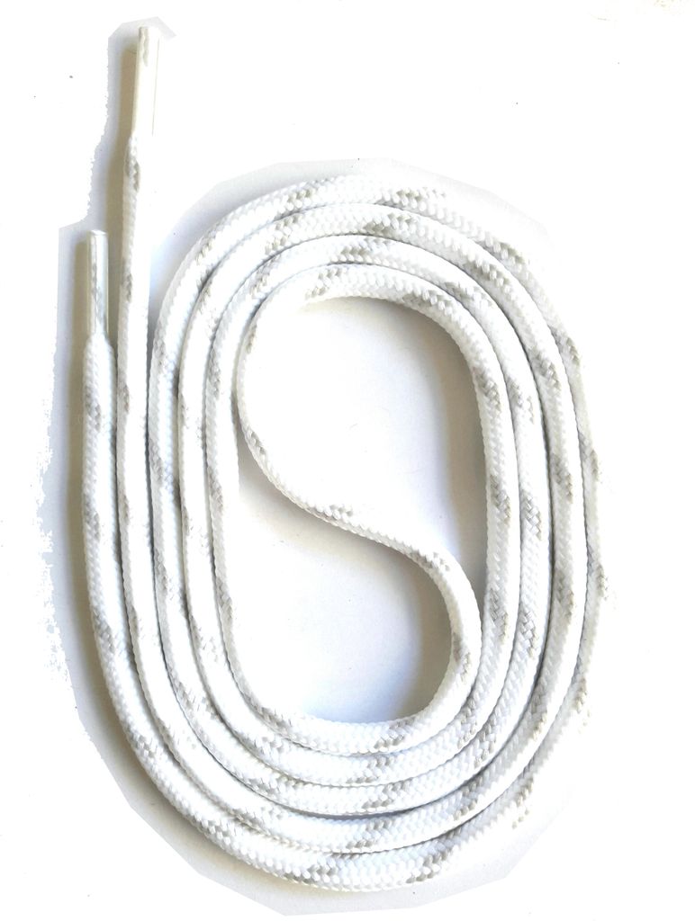 SNORS Sicherheitssenkel rund - WEISS / HELLGRAU - 5mm - Produktbild 