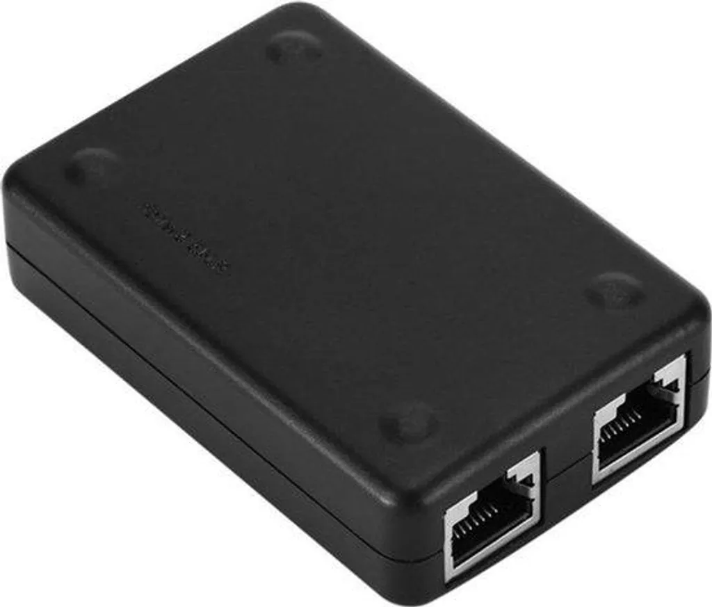 Sélecteur de réseau RJ45 bidirectionnel 2 ports pour Ethernet LAN Noir