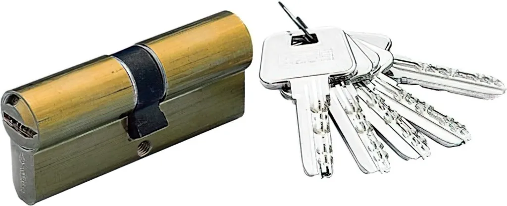 Cylindre Yale HS-7 30x30 laiton avec double entrée et sécurité renforcée
