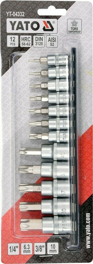 YATO YT-04332 Steckschlüsselsatz Torx Steckschlüssel 12 Produktbild 