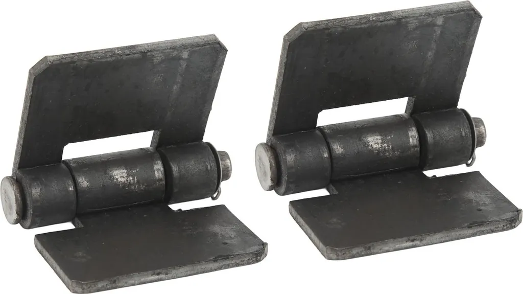 2 Charnières de porte 106 x 75 x 5mm en acier pour remorque et van