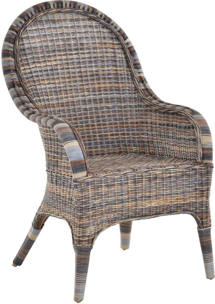 KRINES HOME  Bequemer Rattansessel mit hoher Rückenlehne Produktbild 