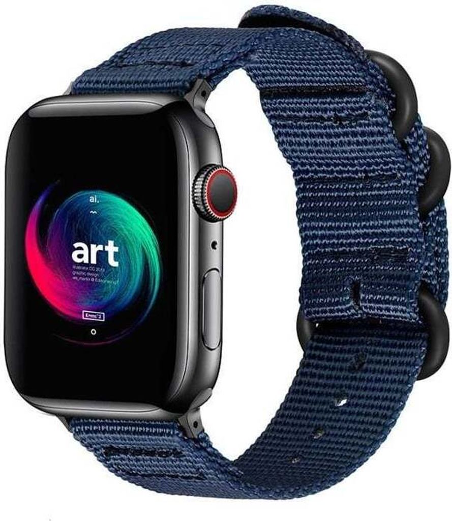 Strap-it Apple Watch Nylonschnallenarmband (Blau)
