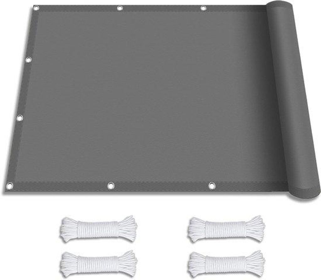 UV-Resistenter Sonnenschutz für Terrassen - Beschattungstuch - 1,6 x 2,8 m - Dunkelgrau