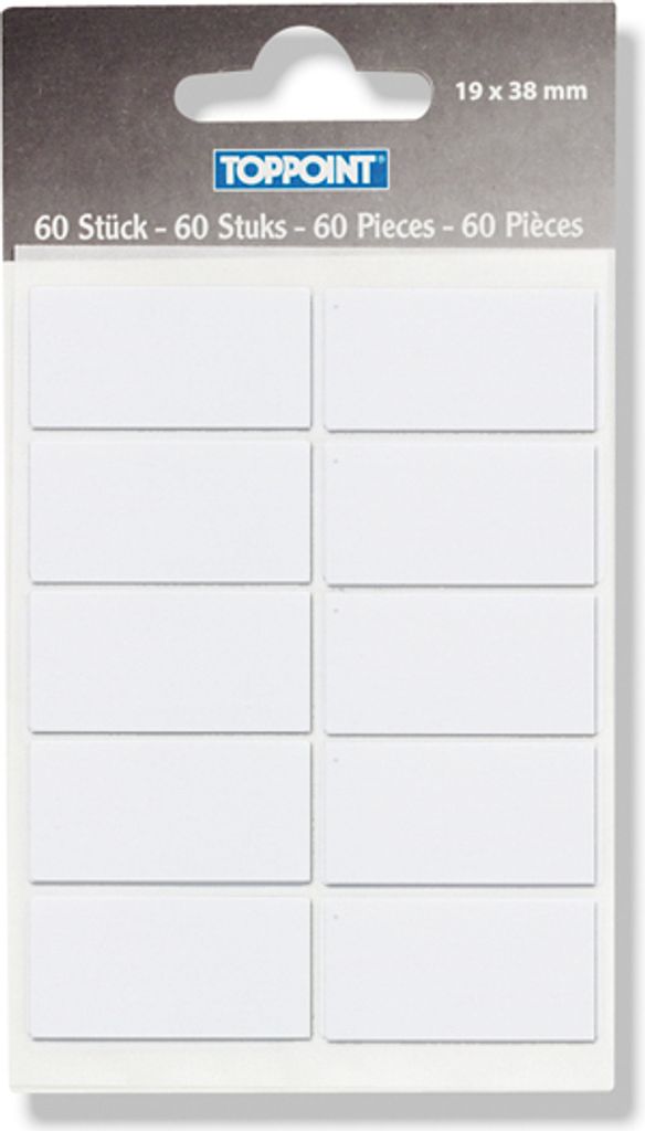 60 Etiketten 19 x 38 mm 6 Blatt Vielzwecketiketten Produktbild 