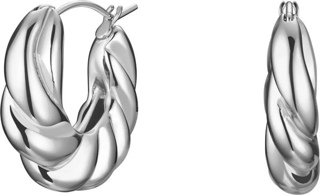 Créoles torsadées en acier pour femme, bijoux d'oreilles minimalistes