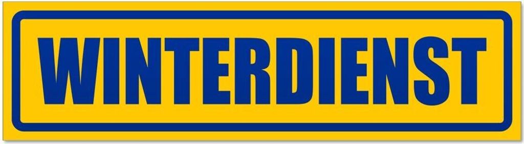 Kiwistar - Autoaufkleber - Blau - 60 x 16 cm - Winderdienst invertiert - Hinweis Aufkleber Sticker für Auto, Kfz, Fahrrad, PKW, LKW