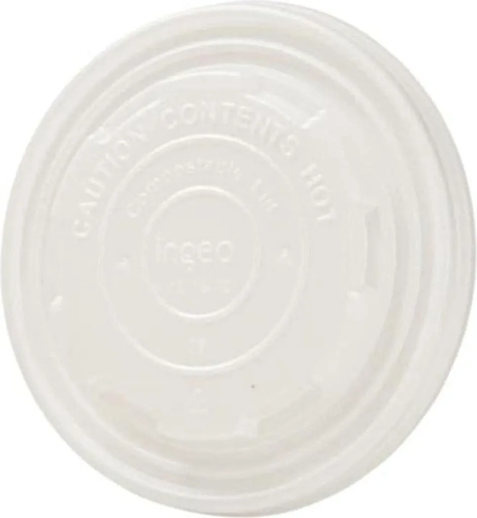 Couvercles en C-PLA pour gobelets à soupe 115 mm - Lot de 50 pièces