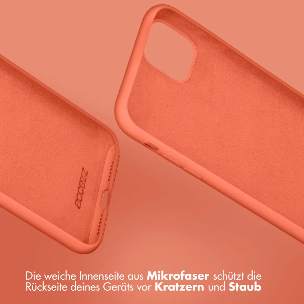 Cover iPhone 15 Accezz Silicone Nectarine - Design Slim & Trendy - 6