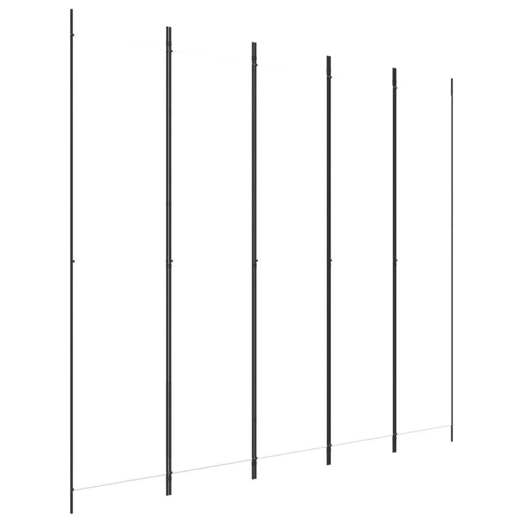 vidaXL Paravent 5 pcs. blanc 250x220 cm Tissu - Séparation Image du produit 