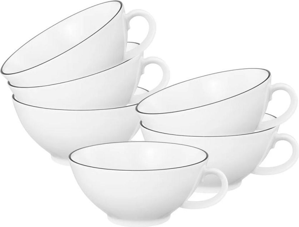 Seltmann Weiden Lido Black Line Teetasse 0,14 l 6er Set