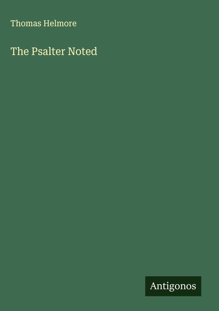 Der Psalter notiert