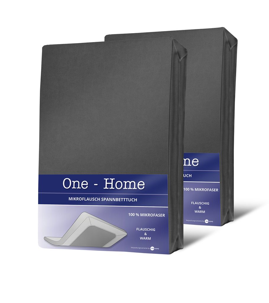 Two dark gray fitted sheets are shown standing upright, side-by-side, against a white background. The front sheet has a label with product information.