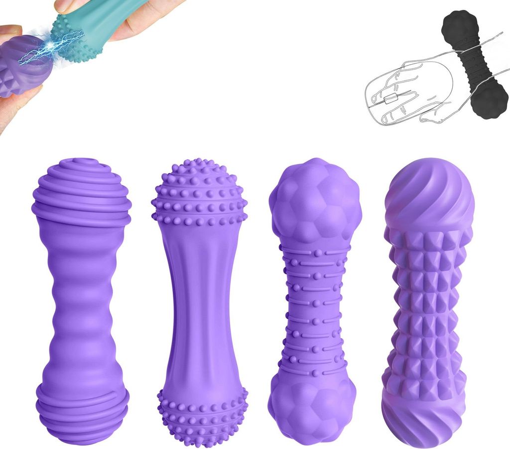 INF Lila Silikon Büro Maus Handgelenkauflage 4er Set - Ergonomische Unterstützung