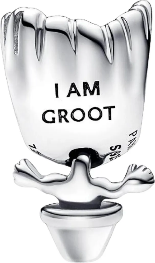 Pendentif Charm Groot Marvel en Argent compatible Bracelets Pandora