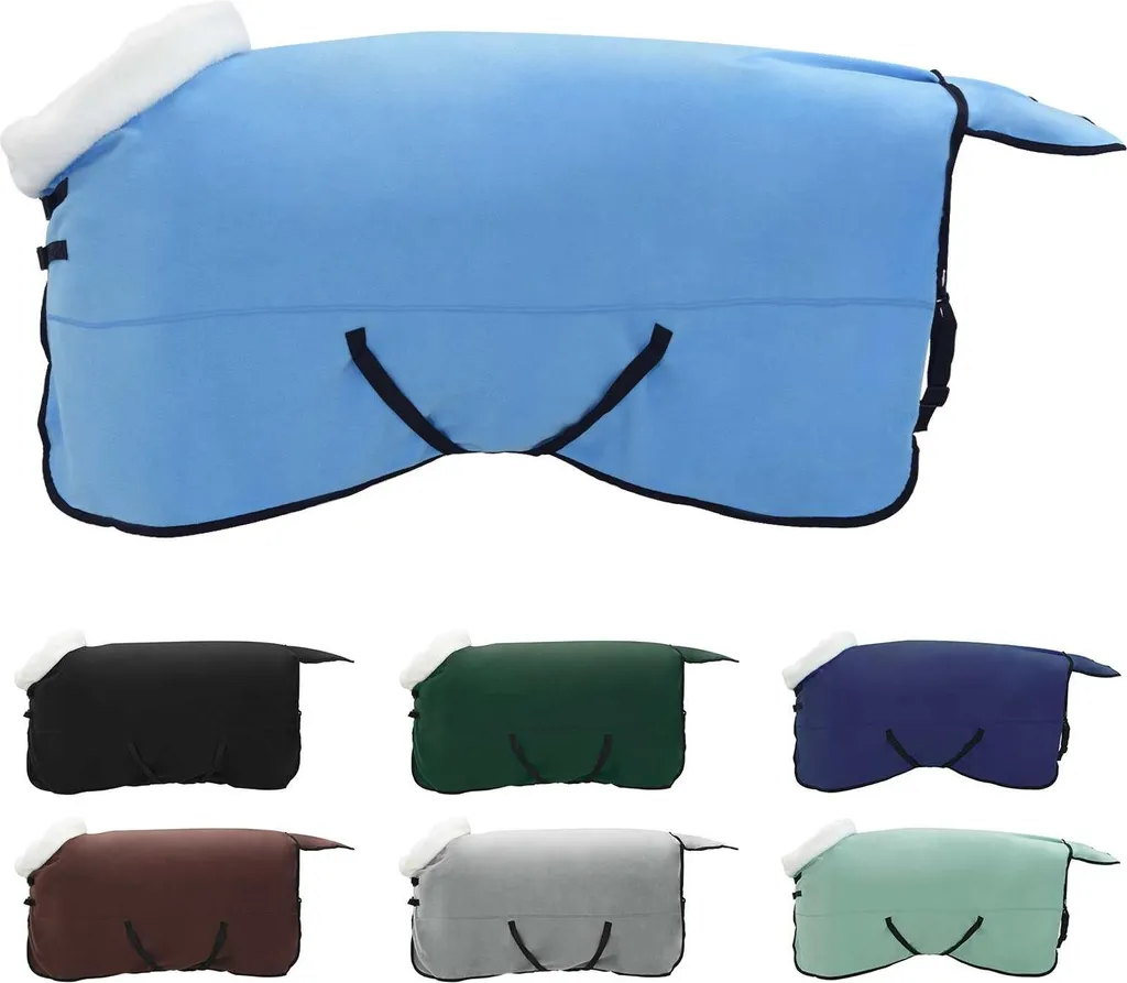 vidaXL Coperta per cavalli Full Aqua 155 cm in pile polare