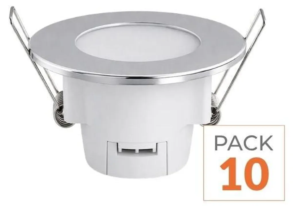 Spot LED encastrable IP65 5W aluminium rond pack de 10 blanc froid 6000K
