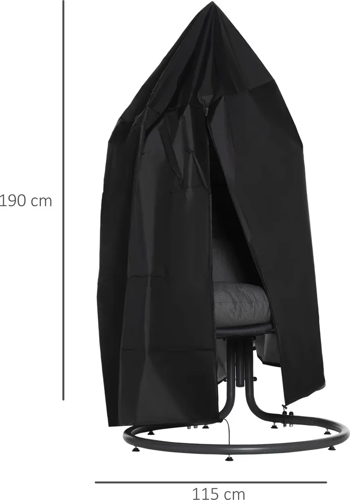 Housse imperméable et résistante en Oxford 210D pour panier suspendu