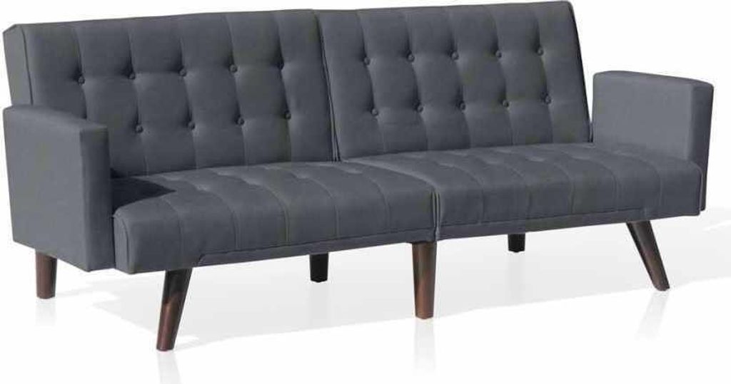 Eliodoro 3-Sitzer-Liegesofa in erhöhtem Stoff - Dunkel Grau