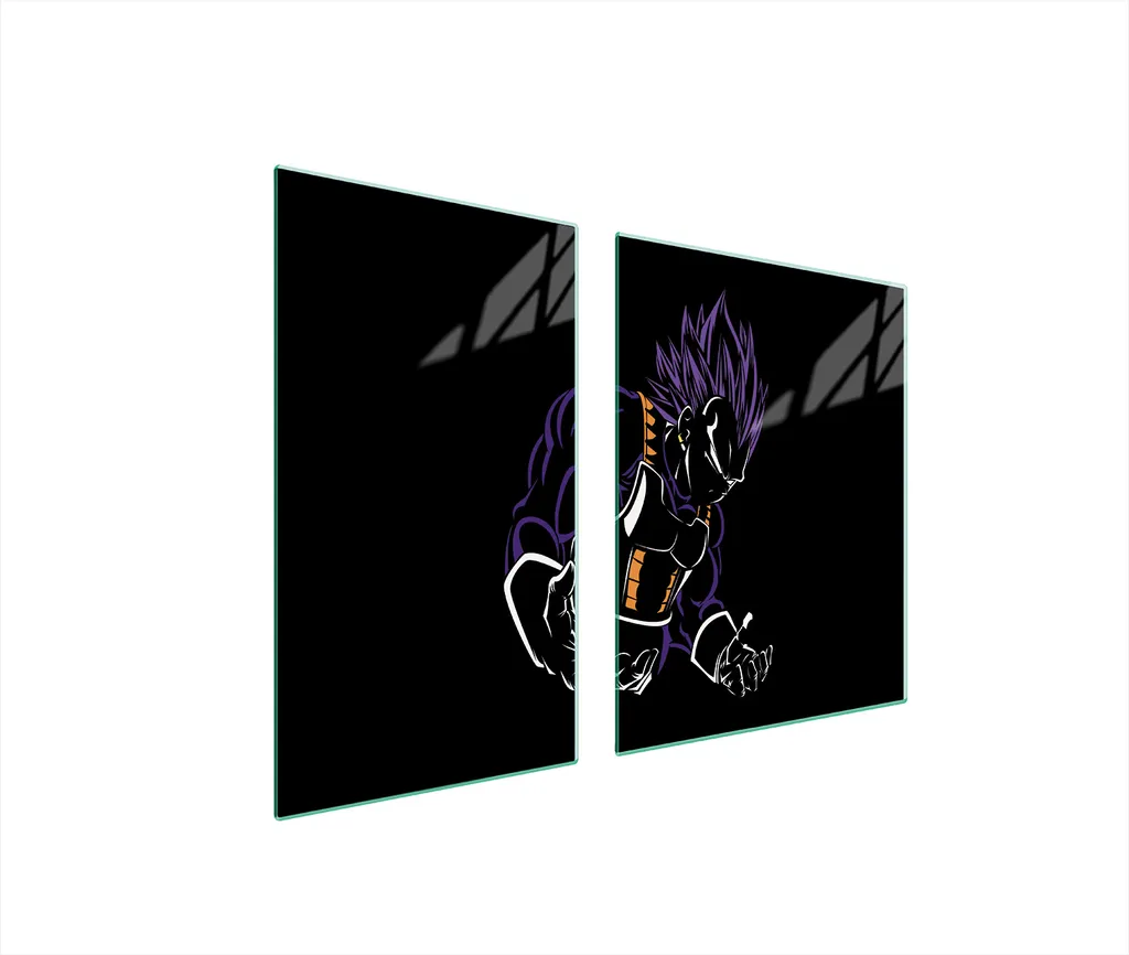Tagliere in Vetro 100x52 Coprifornelli Induzione Anime Viola - 2 Pezzi