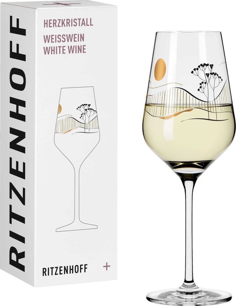 herzkristall weißweinglas #8 von christine kordes